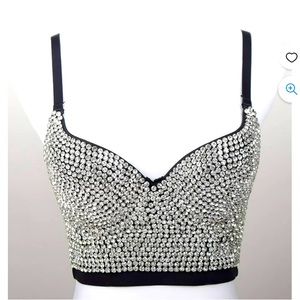 Rhinestone Corset Bra